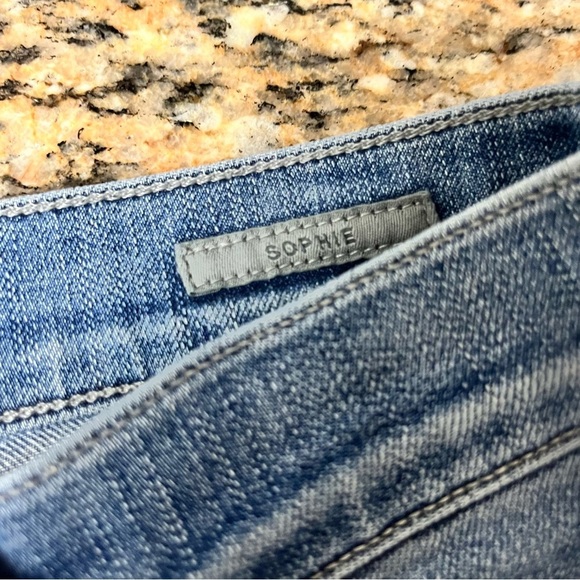 Agolde Sophie Raw Hem High Rise Crop Skinny Jeans in Hyper Blue 25 #A018D-843 - Picture 7 of 12